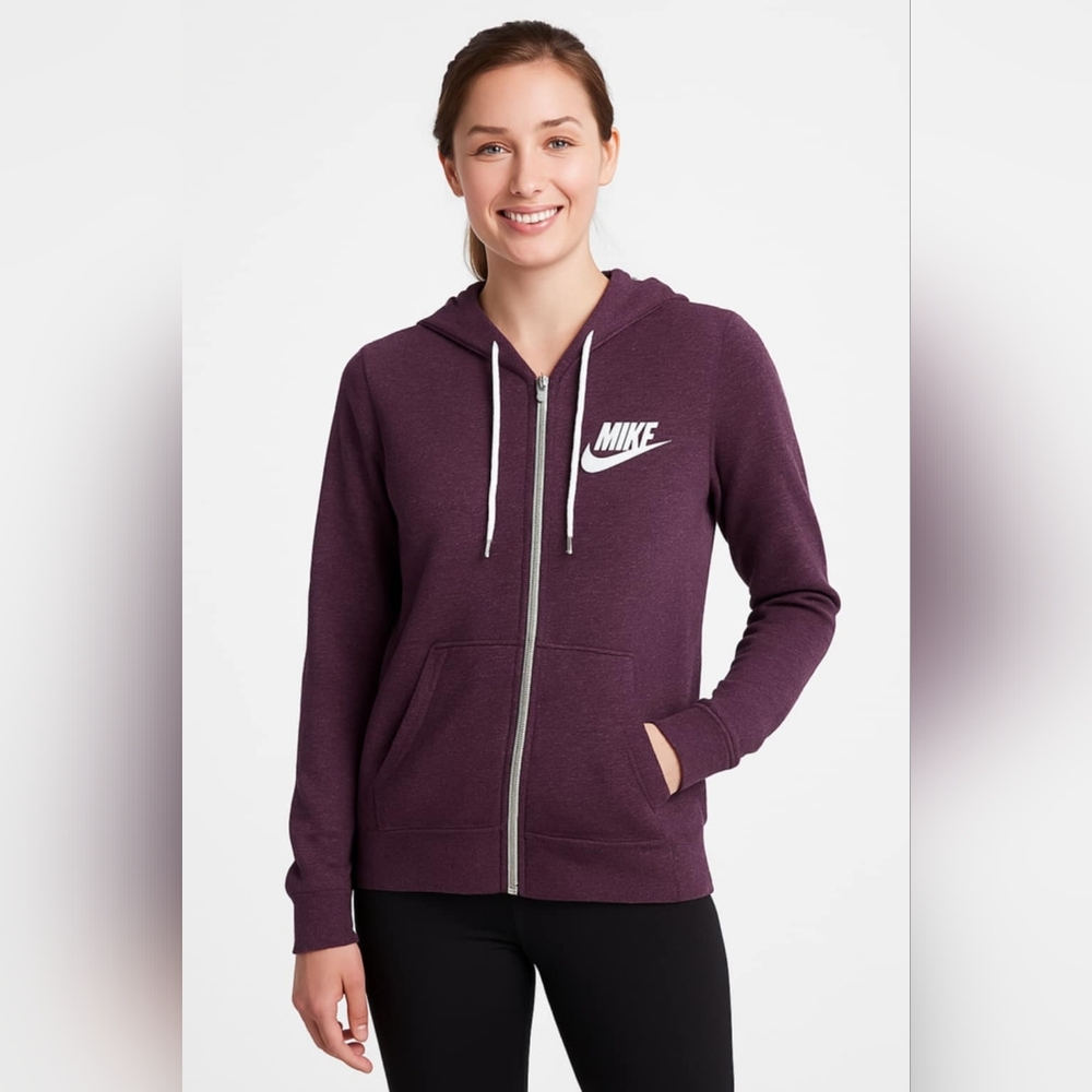 Nike Women's Dark Purple Hoodie Size Small